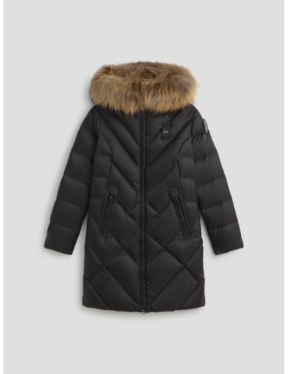 Abrigo largo para mujer modelo Althea de Blauer USA en color negro - MARFRANC