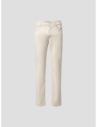 Pantalón Brad Jacob Cohën off white mujer – detalle lujo discreto - MARFRANC