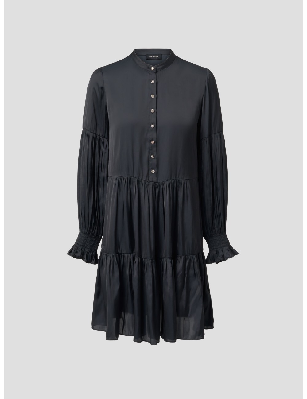 Vestido corto negro de mujer Randy Satin de Zadig & Voltaire - MARFRANC Vestido corto negro de mujer Randy Satin de Zadig & Voltaire - MARFRANC