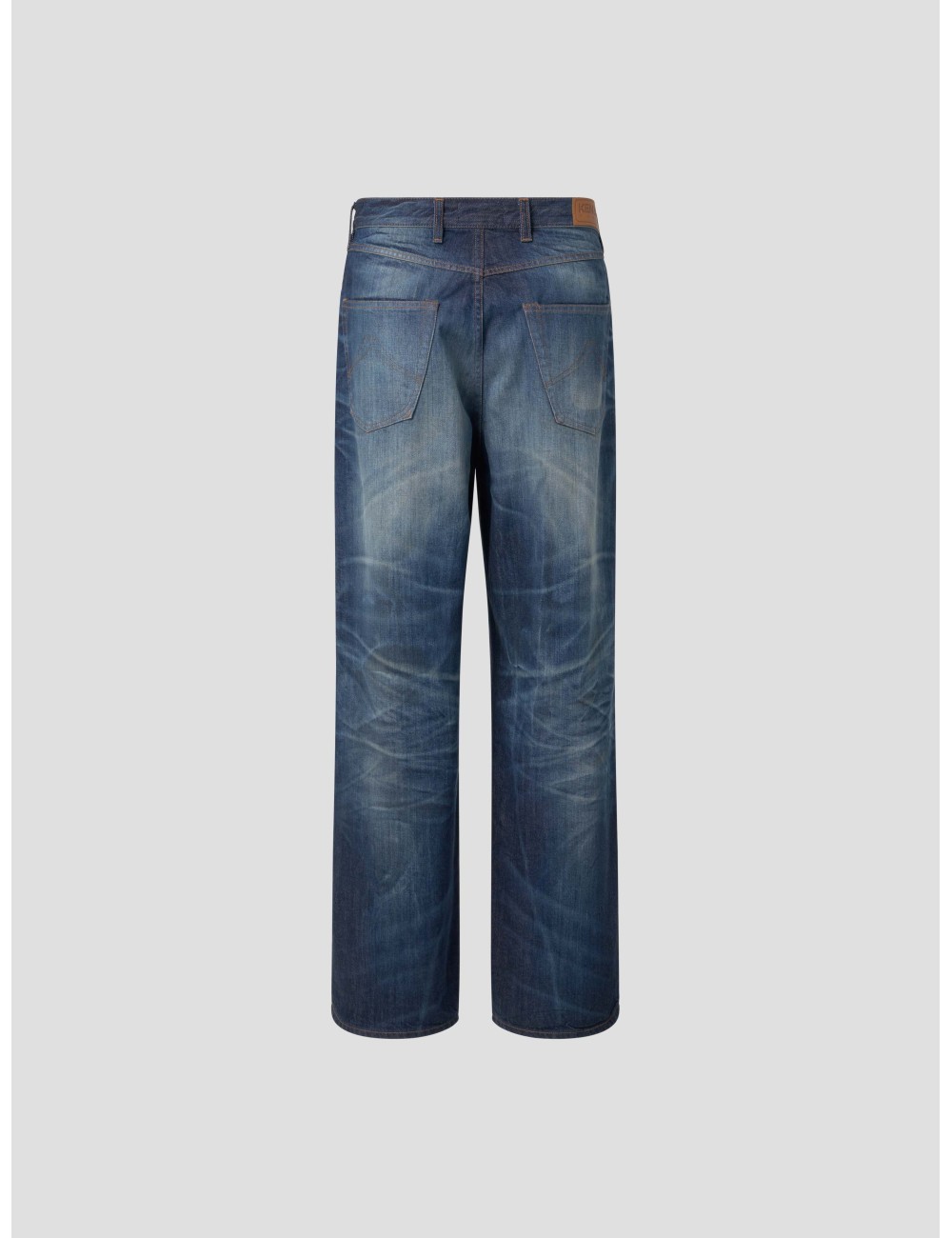 Vaqueros Turn Up Jeans de Kenzo para hombre en denim japonés "Stone Bleach Dirty Blue" - MARFRANC Vaqueros Turn Up Jeans de Kenzo para hombre en denim japonés "Stone Bleach Dirty Blue" - MARFRANC
