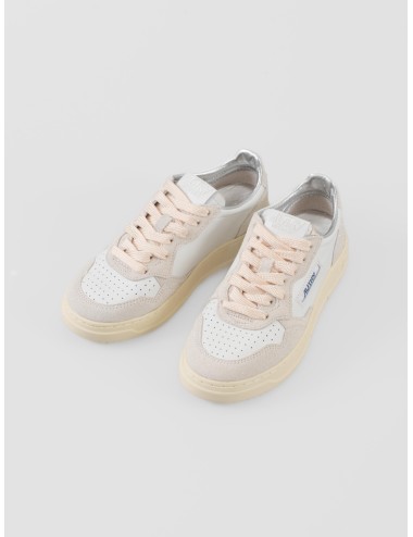 Sneakers Autry Medalist Low mujer blanco glitter piel - MARFRANC