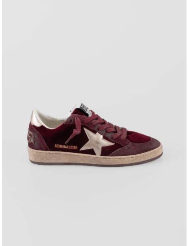 Golden Goose Ball Star mujer Ruby Red Silver terciopelo estrella plateada - MARFRANC