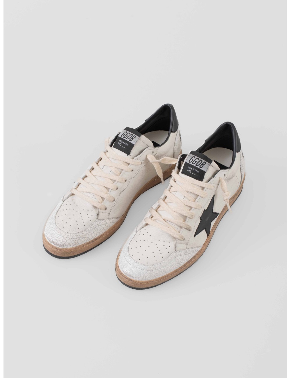 Golden Goose Ball Star hombre White Black cuero envejecido - MARFRANC Golden Goose Ball Star hombre White Black cuero envejecido - MARFRANC