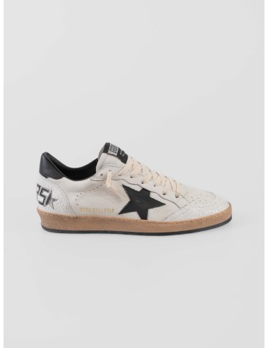 Golden Goose Ball Star hombre White Black cuero envejecido - MARFRANC
