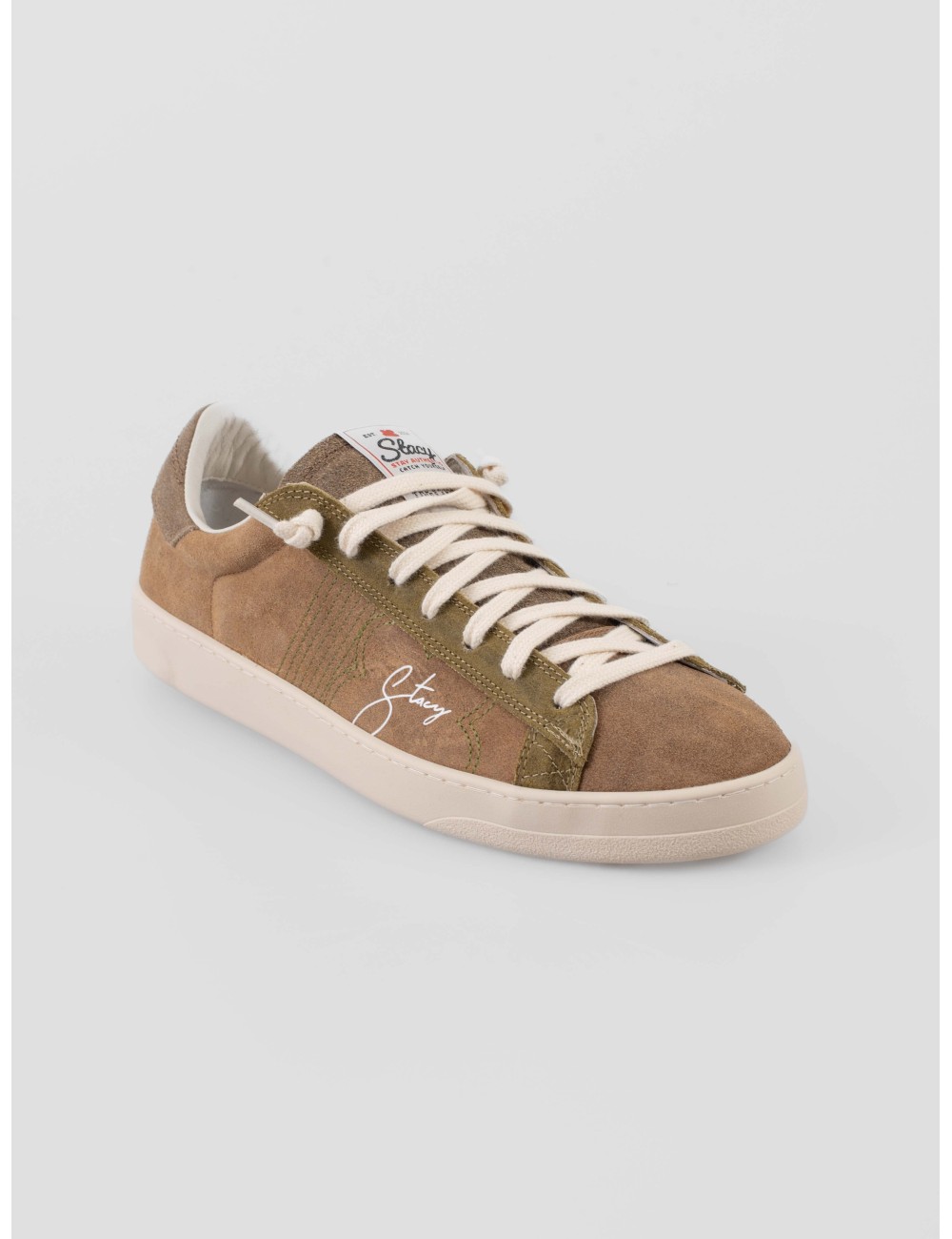 Stacy F25 Rose Mud sneaker hombre ante marrón grisáceo suela crema - MARFRANC Stacy F25 Rose Mud sneaker hombre ante marrón grisáceo suela crema - MARFRANC