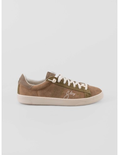 Stacy F25 Rose Mud sneaker hombre ante marrón grisáceo suela crema - MARFRANC