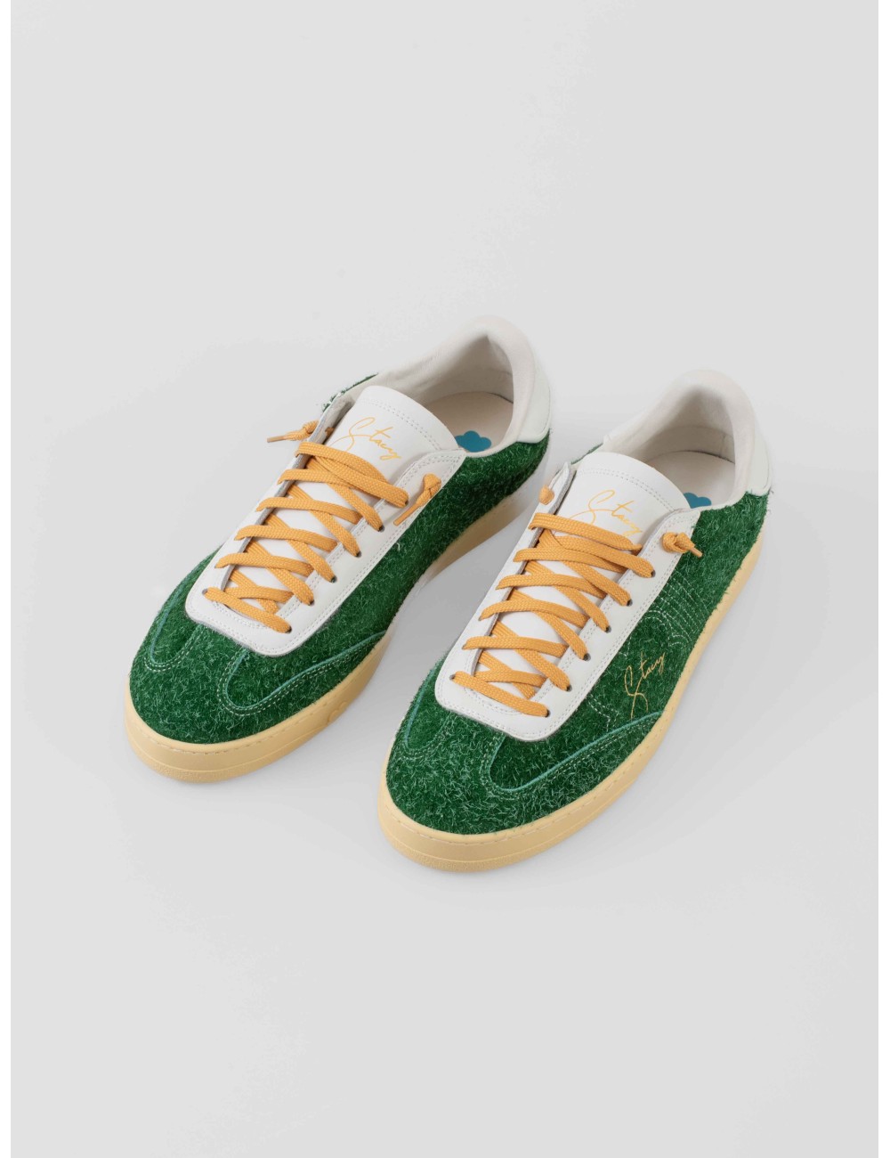 Stacy F25 Lotus Old Green sneaker hombre ante verde cordones mostaza - MARFRANC Stacy F25 Lotus Old Green sneaker hombre ante verde cordones mostaza - MARFRANC