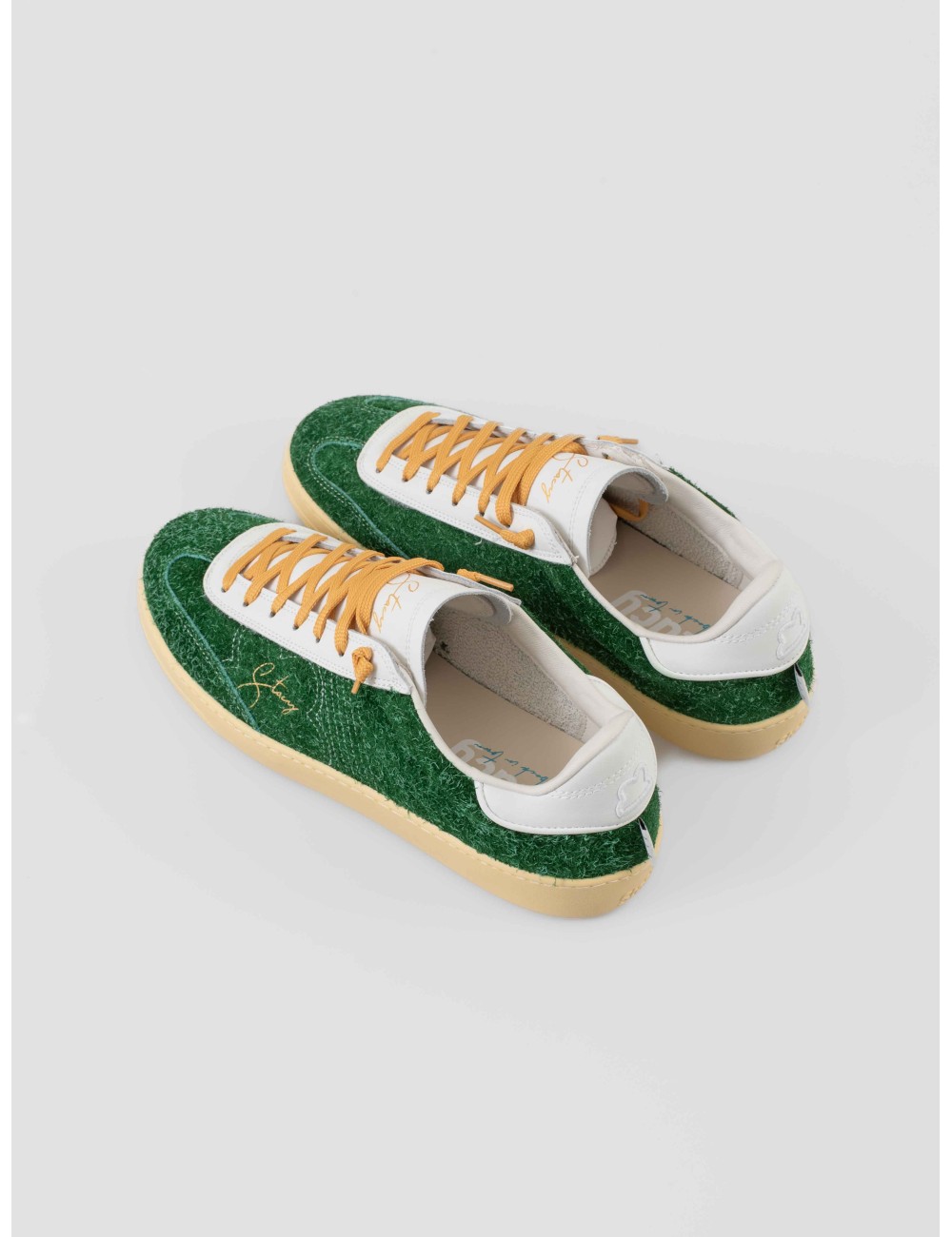 Stacy F25 Lotus Old Green sneaker hombre ante verde cordones mostaza - MARFRANC Stacy F25 Lotus Old Green sneaker hombre ante verde cordones mostaza - MARFRANC