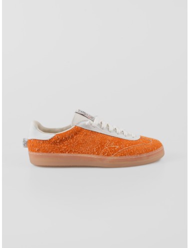 Stacy F25 Lotus Old Orange sneaker hombre ante rizado naranja suela goma translúcida - MARFRANC