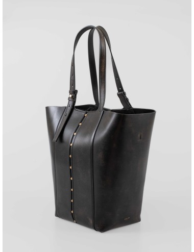 Bolso Golden Goose Shopping 24.7 NS cuero vintage negro mujer
 - MARFRANC