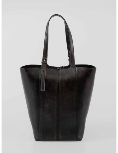 Bolso Golden Goose Shopping 24.7 NS cuero vintage negro mujer
 - MARFRANC