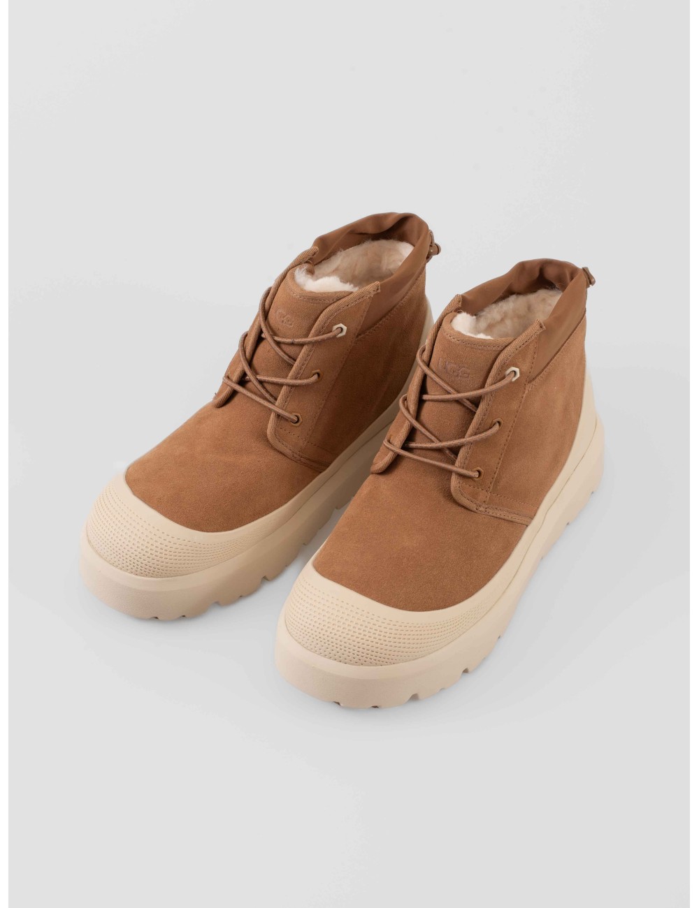 Botín UGG Neumel Weather Hybrid mujer Chestnut Whitecap impermeable suela Treadlite - MARFRANC
