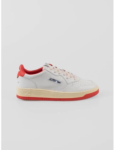 Sneakers Autry Medalist Low Man M Kitsuné hombre White Red colaboración edición limitada - MARFRANC