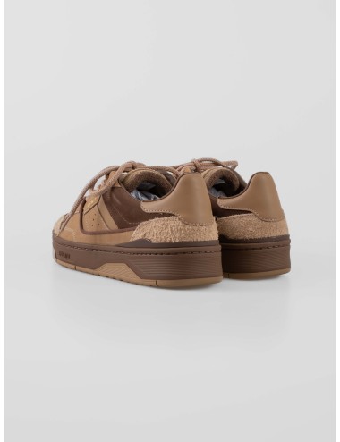 Sneakers Axel Arigato Clay hombre Tan Dark Brown piel ante diseño premium - MARFRANC