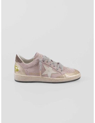 Sneakers Golden Goose Ball Star mujer rosa platino efecto vintage - MARFRANC