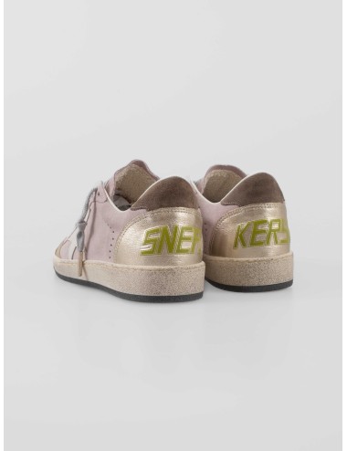 Sneakers Golden Goose Ball Star mujer rosa platino efecto vintage - MARFRANC