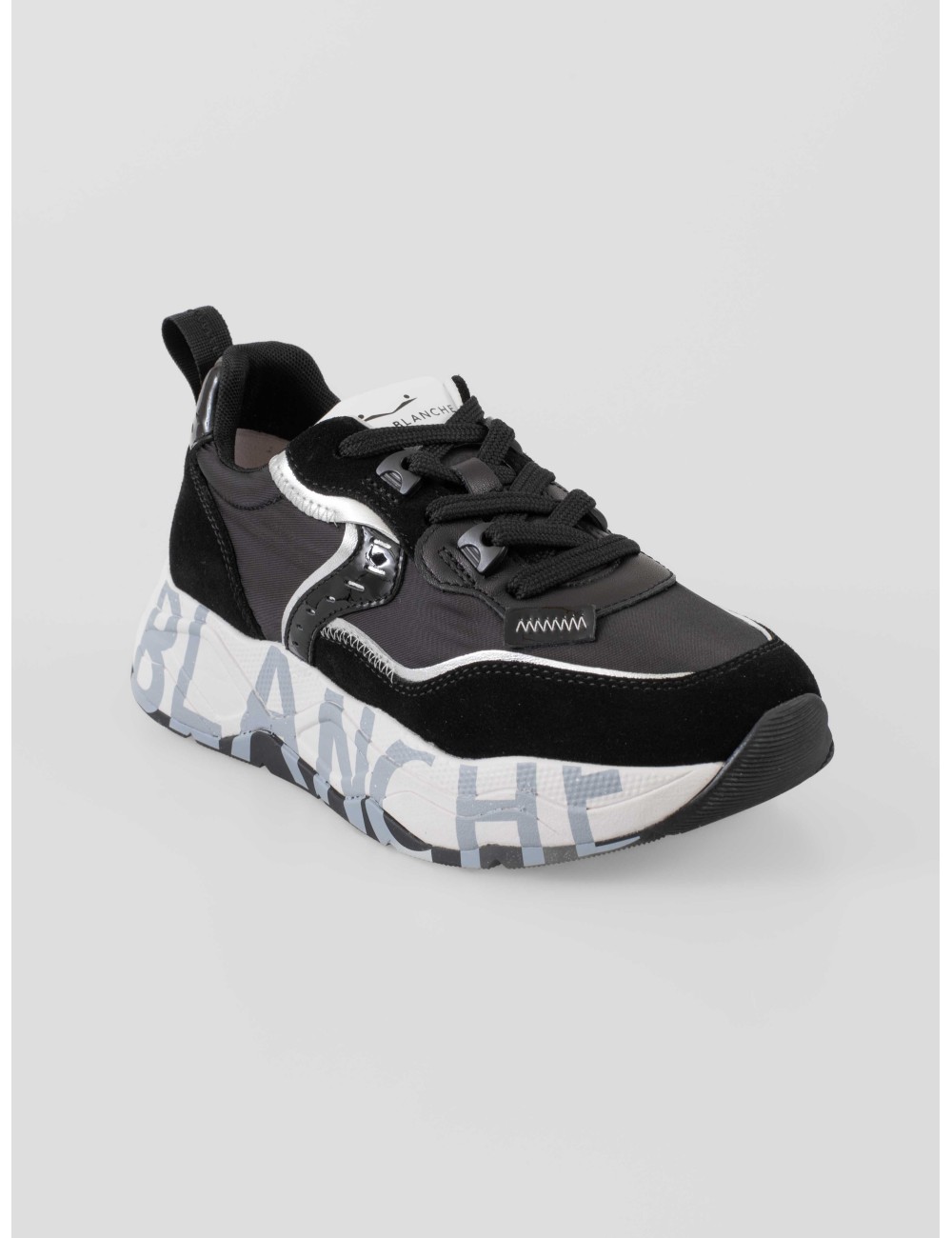Zapatillas CLUB105 Voile NLanche para mujer en color negro y plateado - MARFRANC Zapatillas CLUB105 Voile NLanche para mujer en color negro y plateado - MARFRANC
