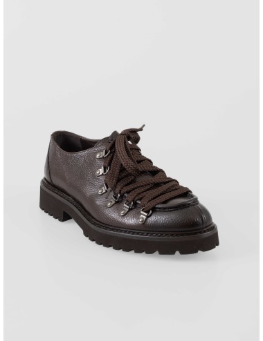 Bota de piel marrón Bobstar Testa de Calce para hombre, con diseño tipo trekking - MARFRANC