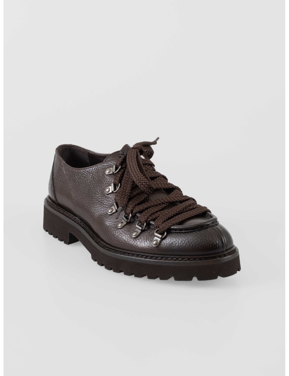 Bota de piel marrón Bobstar Testa de Calce para hombre, con diseño tipo trekking - MARFRANC