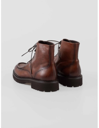 Bota Bobstar Coñac de Calce para hombre, elaborada artesanalmente en piel graneada - MARFRANC