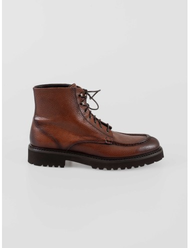 Bota Bobstar Coñac de Calce para hombre, elaborada artesanalmente en piel graneada - MARFRANC