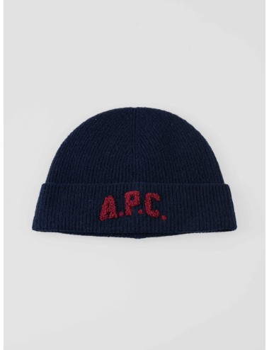 Gorro de hombre modelo Axel de A.P.C., en color azul marino oscuro. Tejido 100% lana de gran calidad - MARFRANC