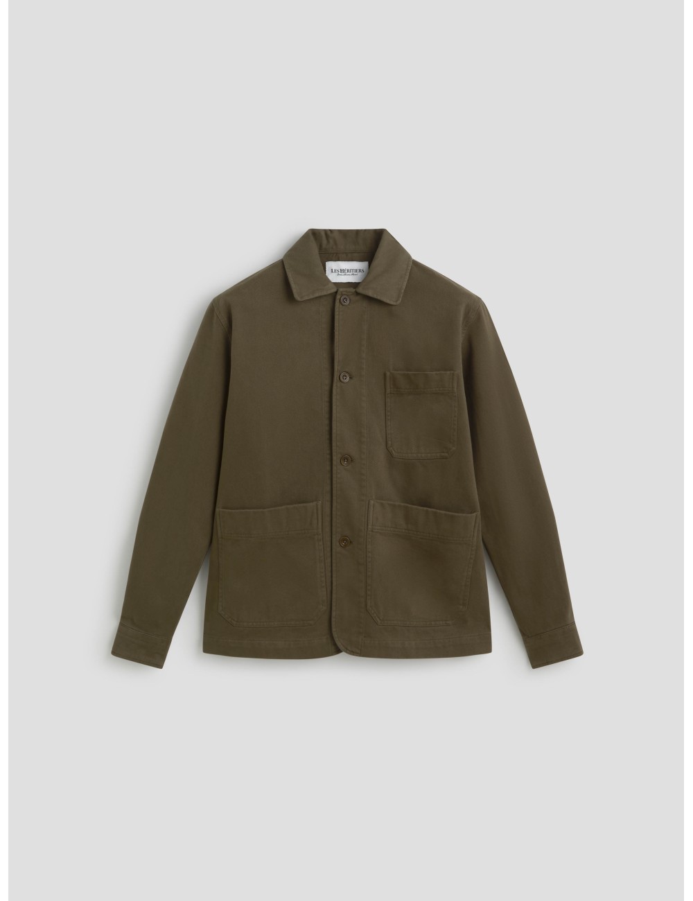Sobrecamisa tipo workwear NOUS SOMMES OVERSHIRT en color kaki de LES HÉRITIERS - MARFRANC