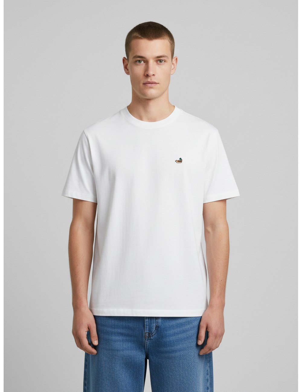 Camiseta DUCK PATCH WHITE en color blanco de EDMMOND para hombre - MARFRANC