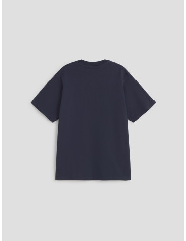 Camiseta DUCK PATCH WHITE en color navy de EDMMOND para hombre - MARFRANC