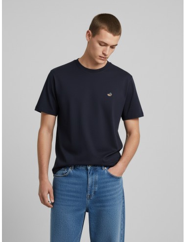 Camiseta DUCK PATCH WHITE en color navy de EDMMOND para hombre - MARFRANC