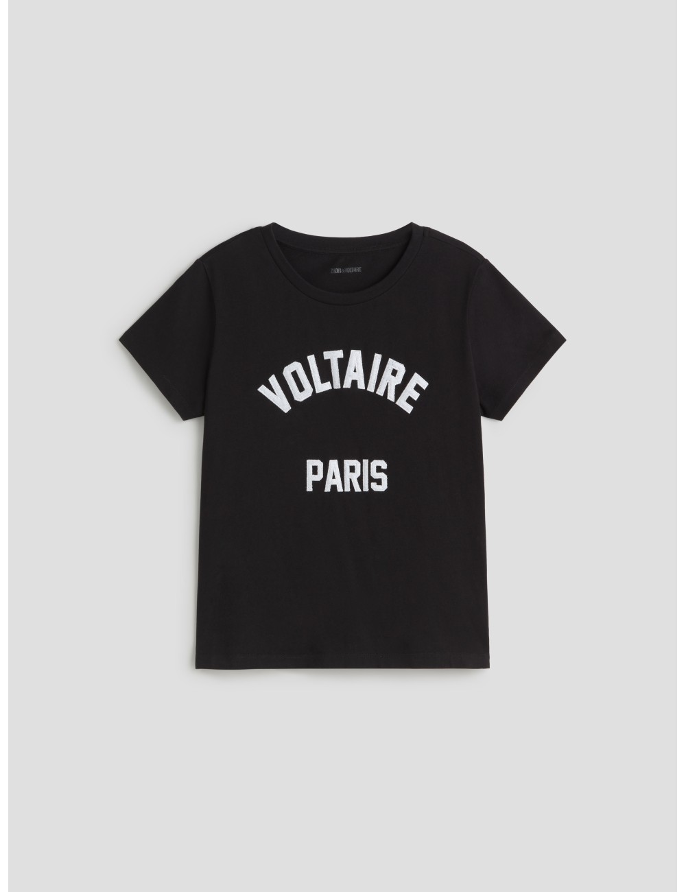 Camiseta de mujer Zadig & Voltaire en negro, con corte regular y cuello redondo - MARFRANC