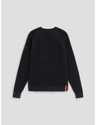 Suéter Velvet Round Knit de Roberto Ricci Designs en color azul oscuro - MARFRANC