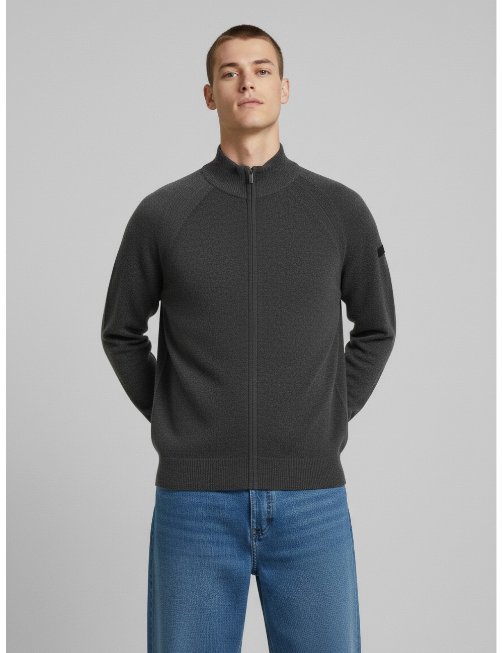 Suéter Velvet Full Zip Knit de Roberto Ricci Designs en color gris oscuro - MARFRANC Suéter Velvet Full Zip Knit de Roberto Ricci Designs en color gris oscuro - MARFRANC