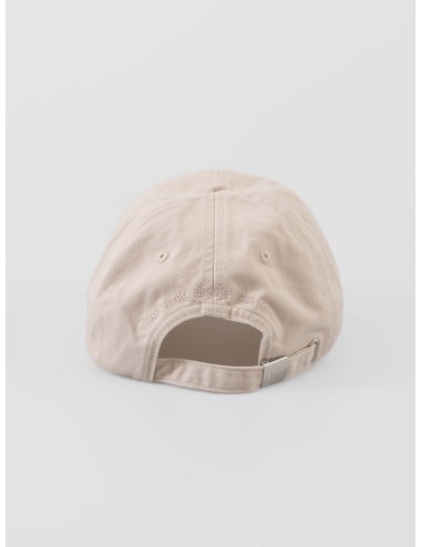 Gorra de algodón orgánico en color Beige/Pink, con bordado frontal de un gato y logo GANNI - MARFRANC