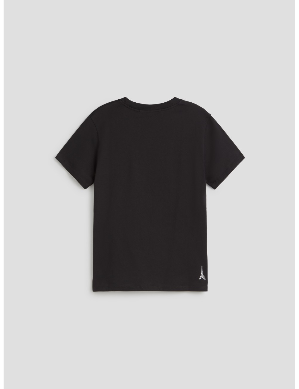 Camiseta negra de mujer con boceto de París de Karl Lagerfeld - MARFRANC