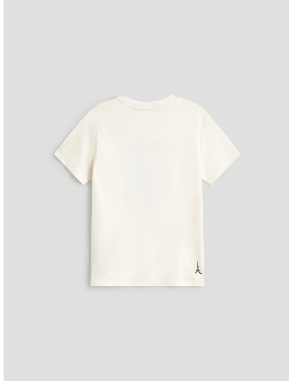 Camiseta blanca de mujer con boceto de París de Karl Lagerfeld - MARFRANC