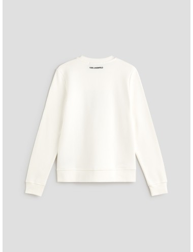 Sudadera de pijama blanca para mujer de Karl Lagerfeld, modelo IKON - MARFRANC
