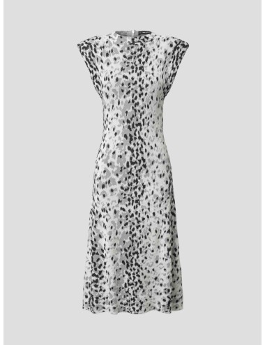 Vestido de punto midi sin mangas con estampado de leopardo de Karl Lagerfeld en tono Snow Leopard - MARFRANC