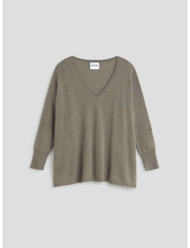 Jersey de cachemire Pull Minie de Kujten en color gris flanelle - MARFRANC