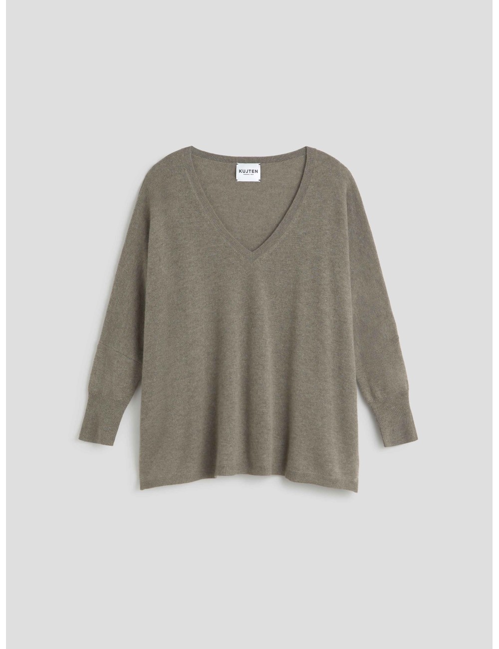 Jersey de cachemire Pull Minie de Kujten en color gris flanelle - MARFRANC