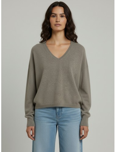 Jersey de cachemire Pull Minie de Kujten en color gris flanelle - MARFRANC