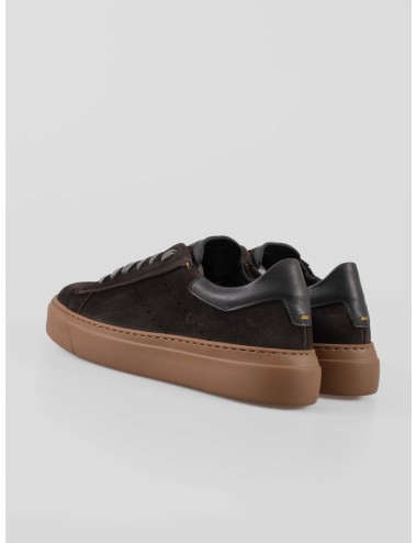 Zapatillas X1907 de Calce para hombre, confeccionadas en suave ante negro con elegantes detalles de piel - MARFRANC
