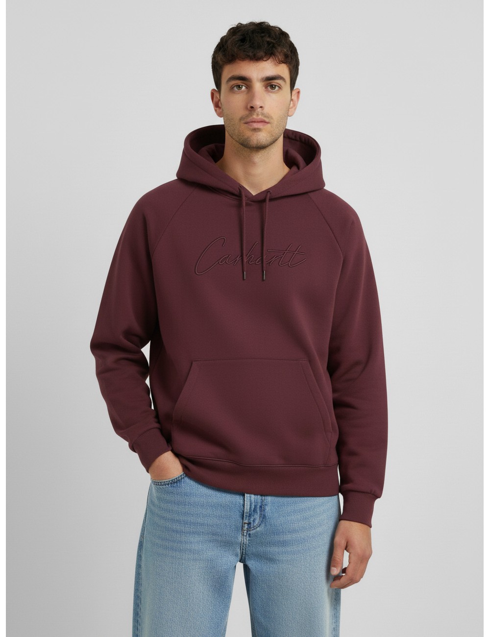 Sudadera con capucha Hooded Ray de Carhartt WIP en color granate - MARFRANC