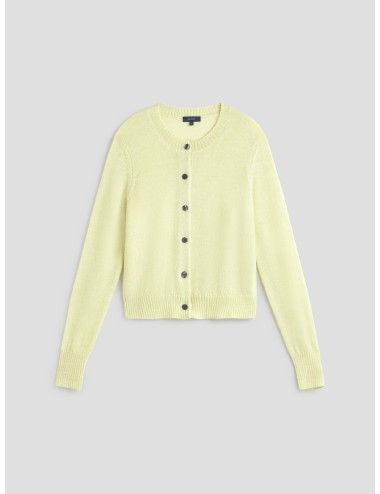 Cardigan Griffith de Soeur en tono amarillo ácido, diseñado para mujer  -MARFRANC