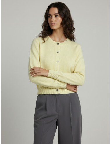 Cardigan Griffith de Soeur en tono amarillo ácido, diseñado para mujer  -MARFRANC