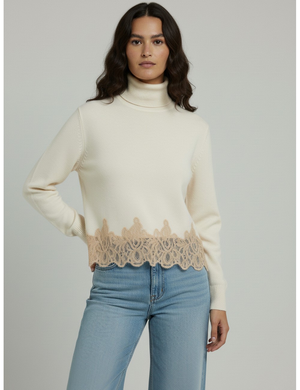 Elegancia y suavidad se unen en este jersey de mujer de Fabiana Filippi - MARFRANC