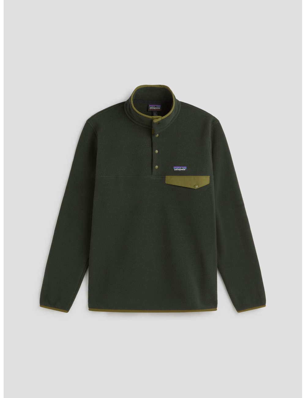 Forro polar Snap-T de Patagonia en color Old Growth Green PARA HOMBRE - MARFRANC