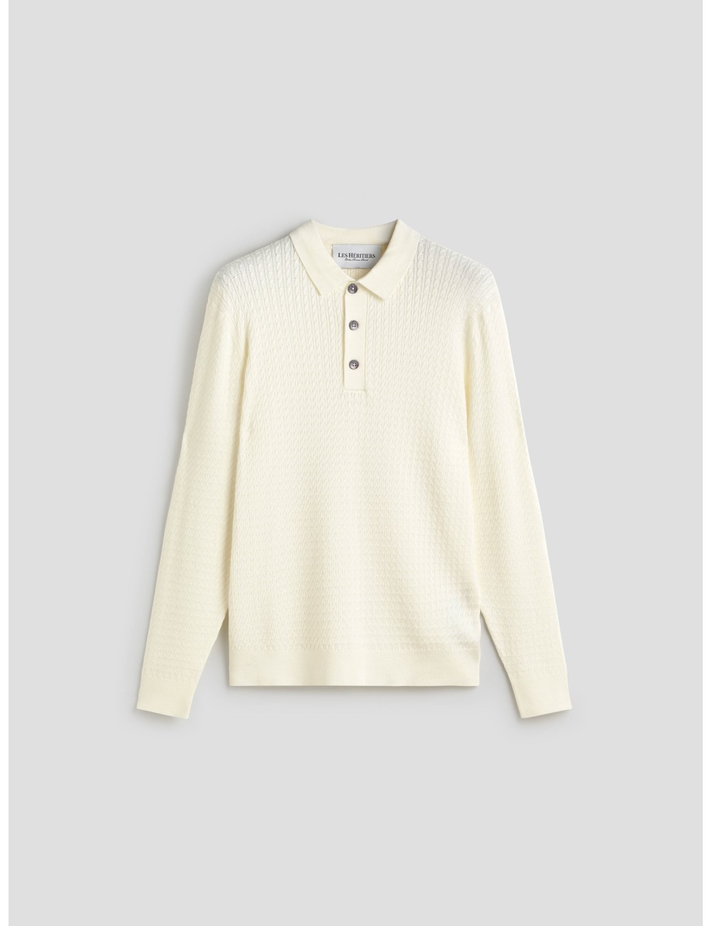 Polo Merla de Les Héritiers en color White Vintage, una pieza sofisticada para hombre - MARFRANC
