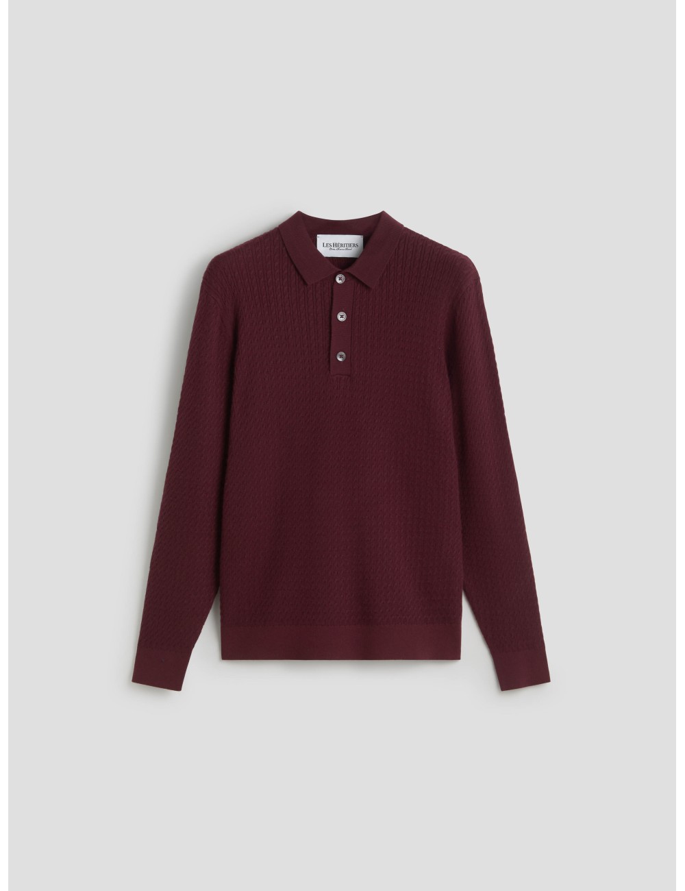 Polo Merla de Les Héritiers en color Wine, una pieza sofisticada para hombre - MARFRANC