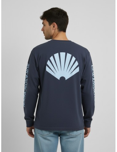 Longsleeve Logo de New Amsterdam Surf Association en Navy / Denim Blue para hombre - MARFRANC
